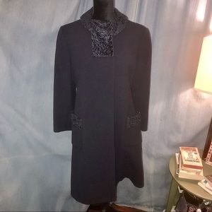 VTG Gloria Sachs Designer Navy Coat Fits Sz 8